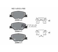 Textar Plaquettes de frein 2283801 – Kit avant