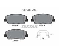Plaquettes de frein 2284101 TEXTAR pour KIA GENESIS