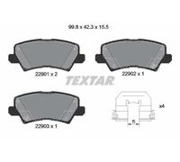 Plaquettes de frein 2290101 TEXTAR pour KIA PICANTO II PICANTO III