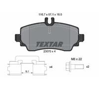 Plaquettes de frein 2307003 TEXTAR pour MERCEDES-BENZ CLASSE A