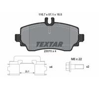 Plaquettes de frein 2307004 TEXTAR pour MERCEDES-BENZ CLASSE A