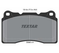 Plaquettes de frein 2309203 TEXTAR pour RENAULT MEGANE III Coupé
