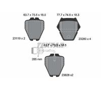 TEXTAR Plaquettes de frein avant 2311901 pour Audi A8 D2 système Lucas