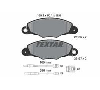 Plaquettes de frein 2313503 TEXTAR pour CITROËN XANTIA XM Break XANTIA Break XM