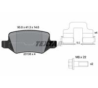 Plaquettes de frein 2313803 TEXTAR pour MERCEDES-BENZ VANEO