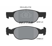 Textar Plaquettes de frein 2318101 pour Lancia Fiat