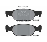 Plaquettes de frein 2318101 TEXTAR pour FIAT LANCIA