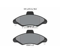 Plaquettes de frein 2330002 TEXTAR pour FORD ESCORT VI ESCORT VI A trois volumes
