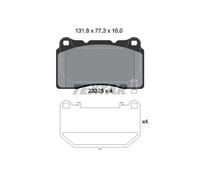 Plaquettes de frein 2332502 TEXTAR pour OPEL TESLA CADILLAC CHEVROLET