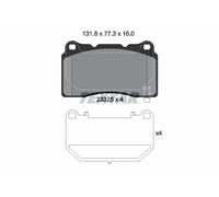 Plaquettes de frein 2332502 TEXTAR pour OPEL TESLA CADILLAC CHEVROLET