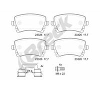 Plaquettes de frein 23326 00 702 00 BRECK pour AUDI BENTLEY VW