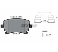 Plaquettes de frein 2332601 TEXTAR pour AUDI VW