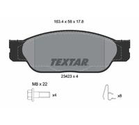 Plaquettes de frein 2342301 TEXTAR pour JAGUAR LINCOLN