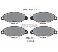 Jeu de plaquettes de frein TEXTAR 2343401, avant