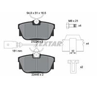Plaquettes de frein 2344605 TEXTAR pour SEAT VW FORD