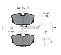 Textar Kit de plaquettes de frein 2344605 – frein à disque pour VW, SEAT, Ford