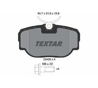 Plaquettes de frein 2345801 TEXTAR pour LAND ROVER RANGE ROVER II DISCOVERY II