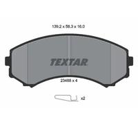 Plaquettes de frein 2348801 TEXTAR pour MITSUBISHI PROUDIA/DIGNITY GRANDIS