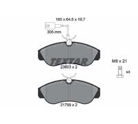 Plaquettes de frein 2360301 TEXTAR pour PEUGEOT FIAT CITROËN