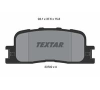 Plaquettes de frein 2370201 TEXTAR pour TOYOTA LEXUS