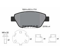 Plaquettes de frein 2370507 TEXTAR pour FIAT DOBLO Monospace