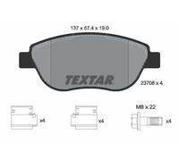 Plaquettes de frein 2370803 TEXTAR pour CITROËN FIAT PEUGEOT LANCIA