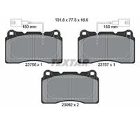 Plaquettes de frein 2375603 TEXTAR pour ALFA ROMEO GIULIETTA