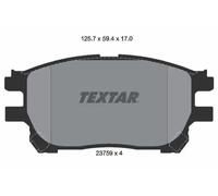 Plaquettes de frein 2375901 TEXTAR pour TOYOTA PREVIA II