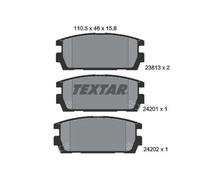 Plaquettes de frein 2381301 TEXTAR pour HYUNDAI TERRACAN