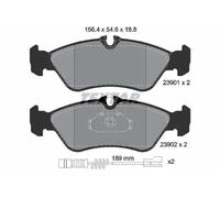 Plaquettes de frein 2390101 TEXTAR pour MERCEDES-BENZ VW PUCH