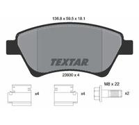 Textar Plaquettes de frein 2393001 pour Renault Kangoo, Mégane II, Scénic II