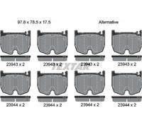 Textar Plaquettes de frein 2394301 pour Mercedes‑Benz Classe S / SL / Coupé