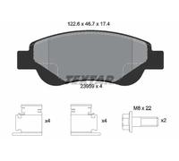 Textar Jeu de plaquettes de frein 2395901 Avant Ép. 17,4 mm avec accessoires