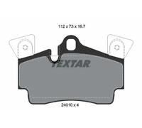 Plaquettes de frein 2401001 TEXTAR pour PORSCHE AUDI