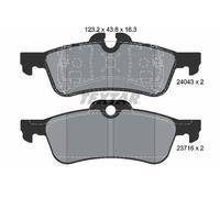 Jeu de plaquettes de frein TEXTAR 2404301, arrière