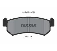 Plaquettes de frein 2407101 TEXTAR pour CHEVROLET DAEWOO
