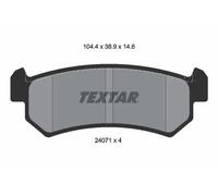 Plaquettes de frein 2407101 TEXTAR pour CHEVROLET DAEWOO