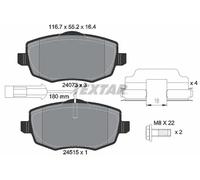 TEXTAR 2407303 Plaquettes de freins pour LANCIA YPSILON (843)