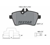 Plaquettes de frein 2407701 TEXTAR pour MERCEDES-BENZ CLASSE A