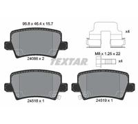 Textar Plaquettes de frein arrière 2408601 pour Honda Civic VIII Hatchback (FN, FK)