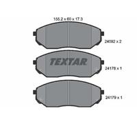 Textar Jeu de plaquettes de frein avant 2409201 pour KIA Sorento I 2.4-3.5 2002-2011