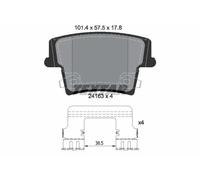 Plaquettes de frein 2416303 TEXTAR pour CHRYSLER DODGE LANCIA