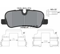 Plaquettes de frein 2419204 TEXTAR pour LAND ROVER DISCOVERY IV RANGE ROVER III