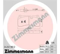 Plaquettes de frein 24261.180.2 ZIMMERMANN pour AUDI LAMBORGHINI