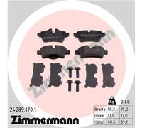 Plaquettes de frein 24289.170.1 ZIMMERMANN pour MINI MINI MINI Décapotable