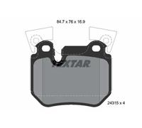 Textar Plaquettes de frein 2431501 arrière pour BMW 1 Coupé Décapotable
