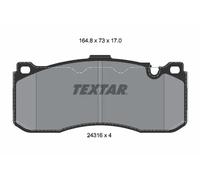 Textar – Jeu de plaquettes de frein 2431601 – Avant