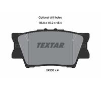 Plaquettes de frein 2433801 TEXTAR pour TOYOTA LEXUS