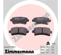 Plaquettes de frein 24421.170.1 ZIMMERMANN pour OPEL SAAB