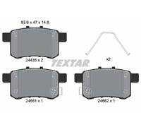 Plaquettes de frein 2443501 TEXTAR pour HONDA ACCORD VIII ACCORD VIII Break